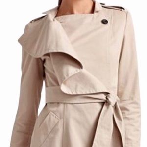 Diane Von Furstenberg Spy Ruffle Trench 2 Beige